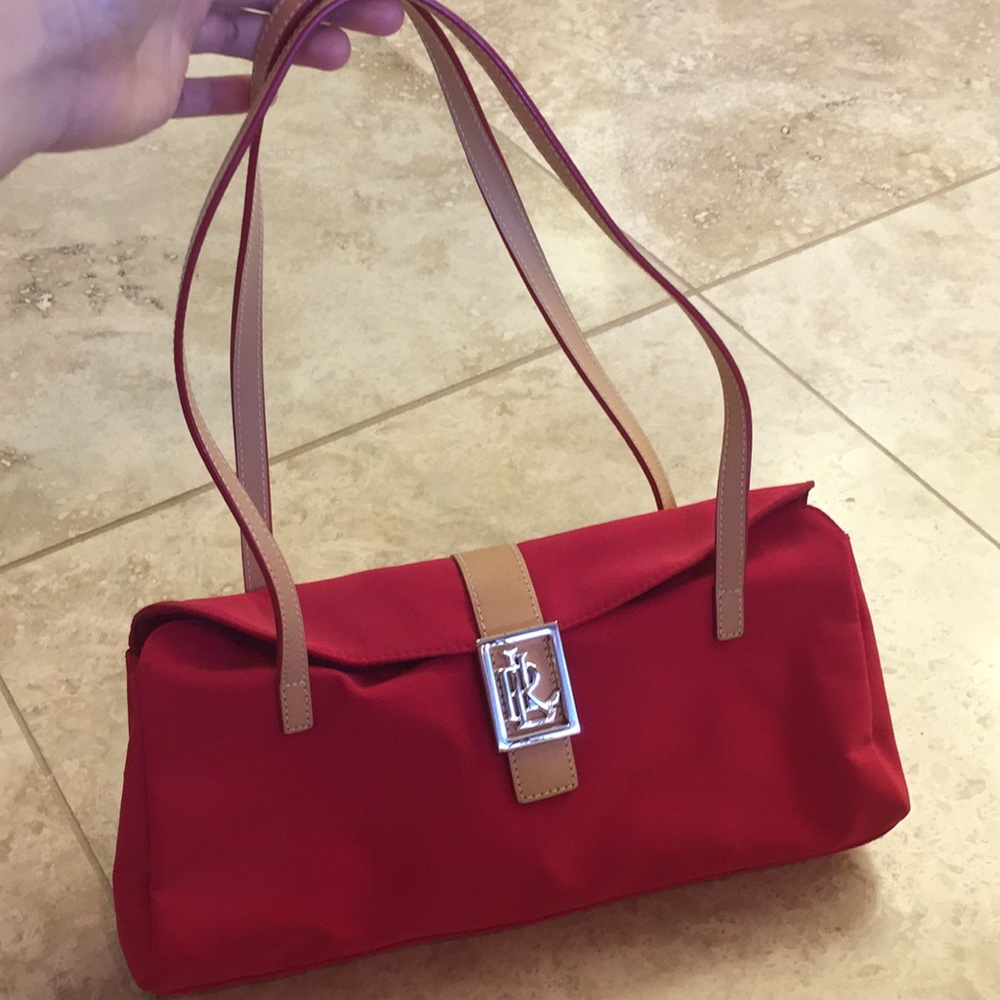 Red Ralph Lauren handbag